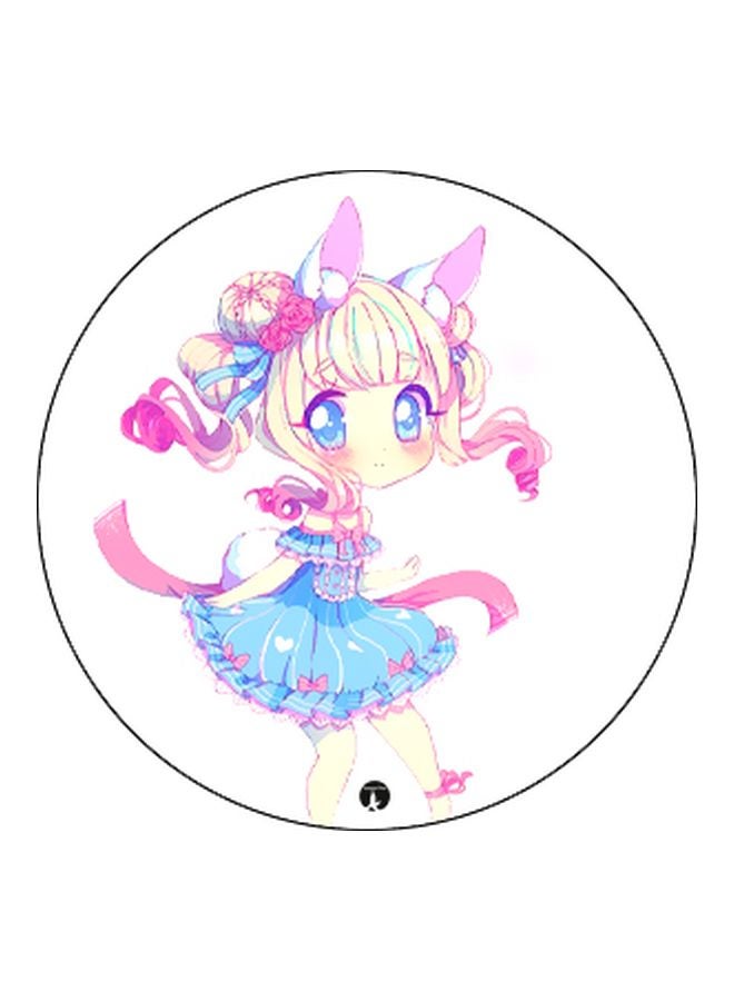 BP Cartoon Printed Pop Socket Phone Holder White/Blue/Pink - Image 2