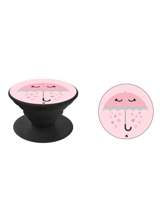 BP Umbrella Printed Pop Socket Phone Holder Pink/Grey/Black - Image 2
