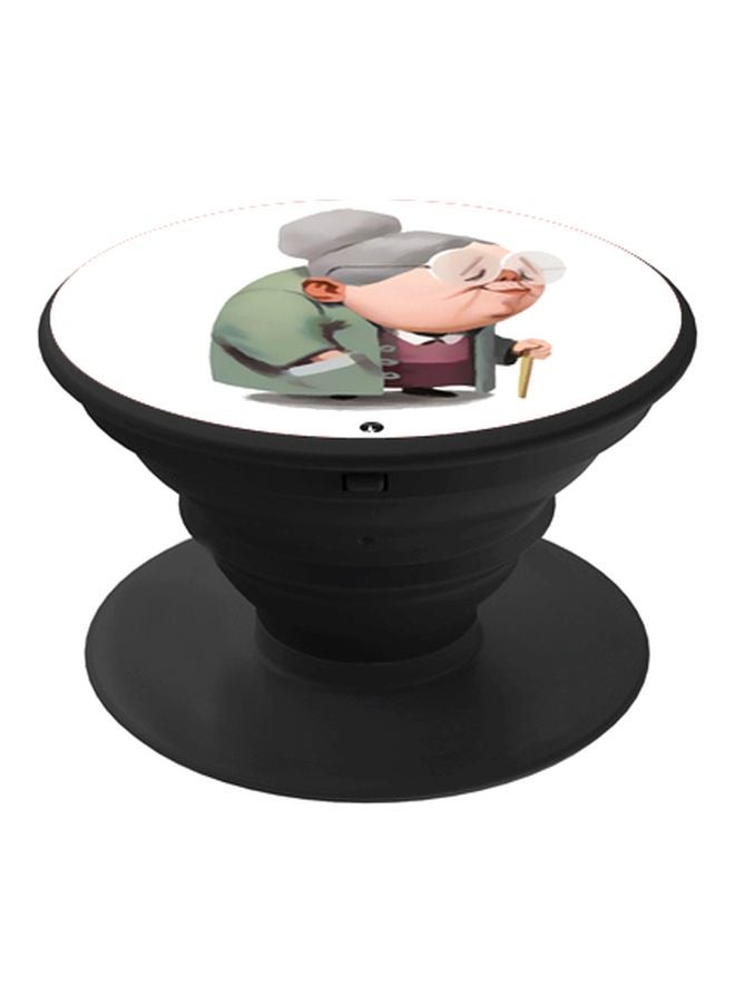 بي بي حامل هاتف بوب سوكيت بطبعة صورة الجدة أبيض/رمادي/أسود - Image 1