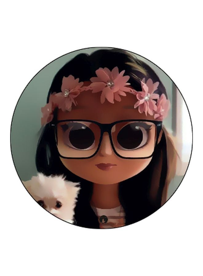 BP Cartoon Printed Pop Socket Phone Holder Beige/White/Black - Image 2