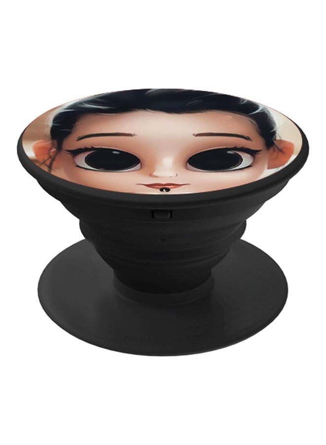 BP Cartoon Printed Pop Socket Phone Holder Beige/Brown/Black - Image 1