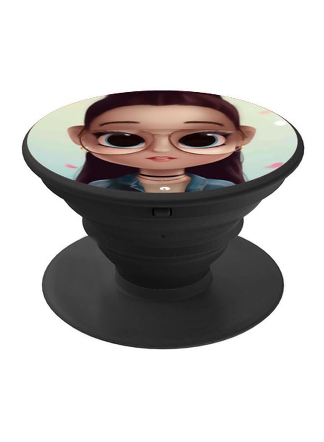 BP Cartoon Printed Pop Socket Phone Holder Beige/Black/Brown - Image 1