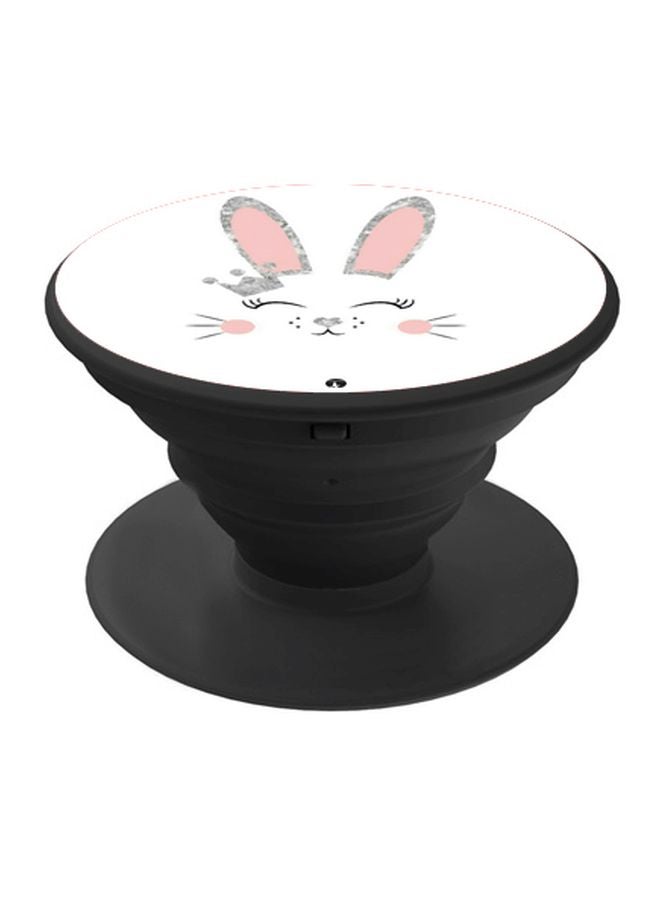 BP Cat Printed Pop Socket Phone Holder White/Silver/Black - Image 1