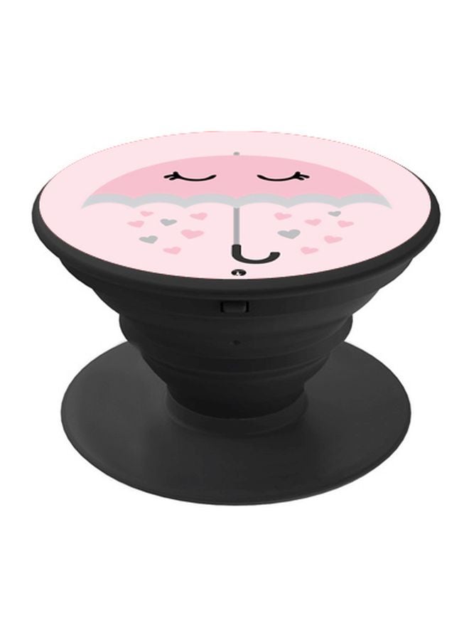 BP Umbrella Printed Pop Socket Phone Holder Pink/Grey/Black - Image 1