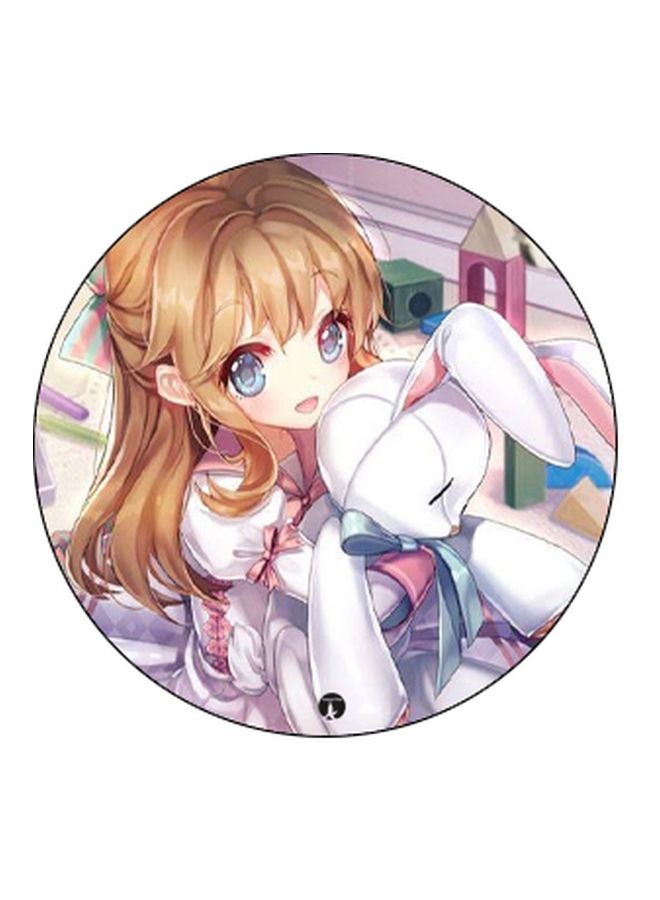 BP Anime Girl Printed Pop Socket Phone Holder Pink/Brown/Black - Image 2