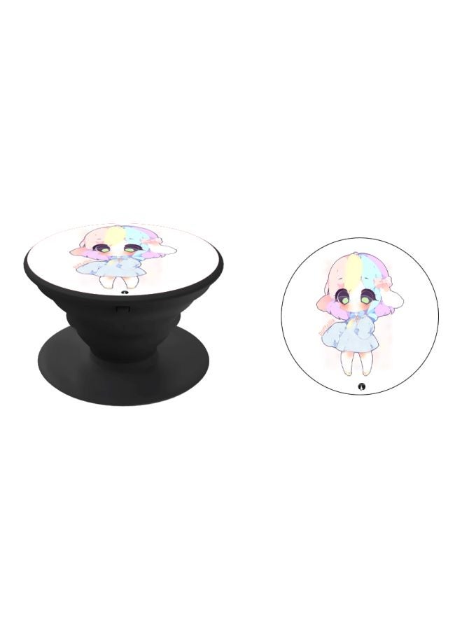 BP Cartoon Printed Pop Socket Phone Holder White/Pink/Black - Image 2