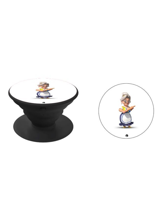BP Granny Printed Pop Socket Phone Holder White/Blue/Black - Image 2