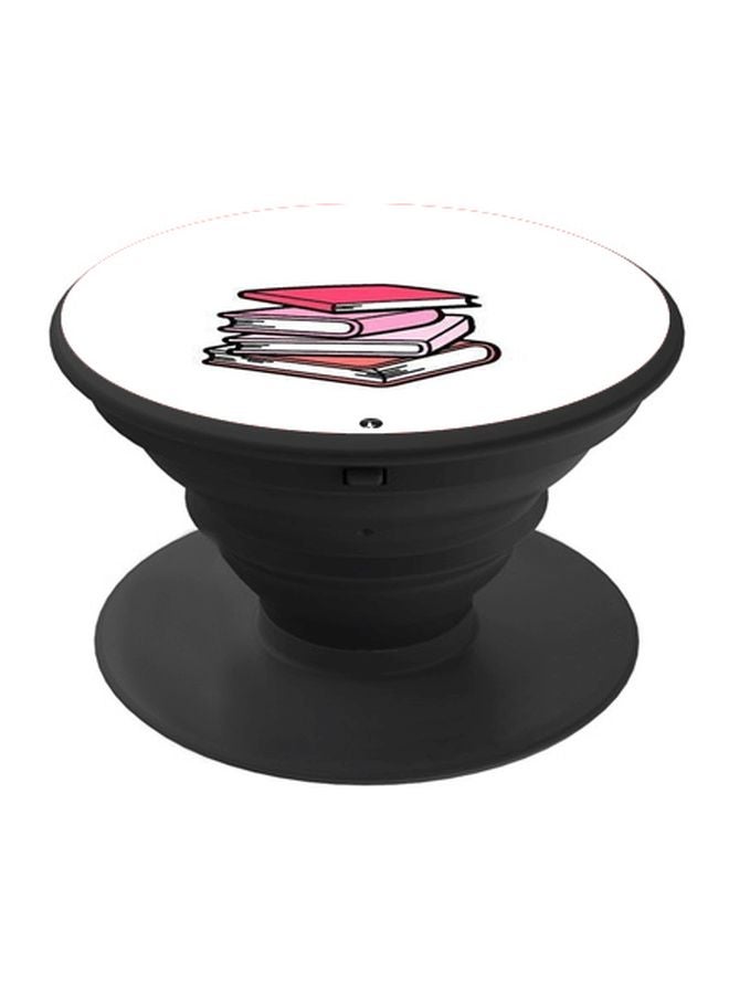 بي بي حامل هاتف بوب سوكيت بطبعة كتب أبيض/وردي/أسود - Image 1