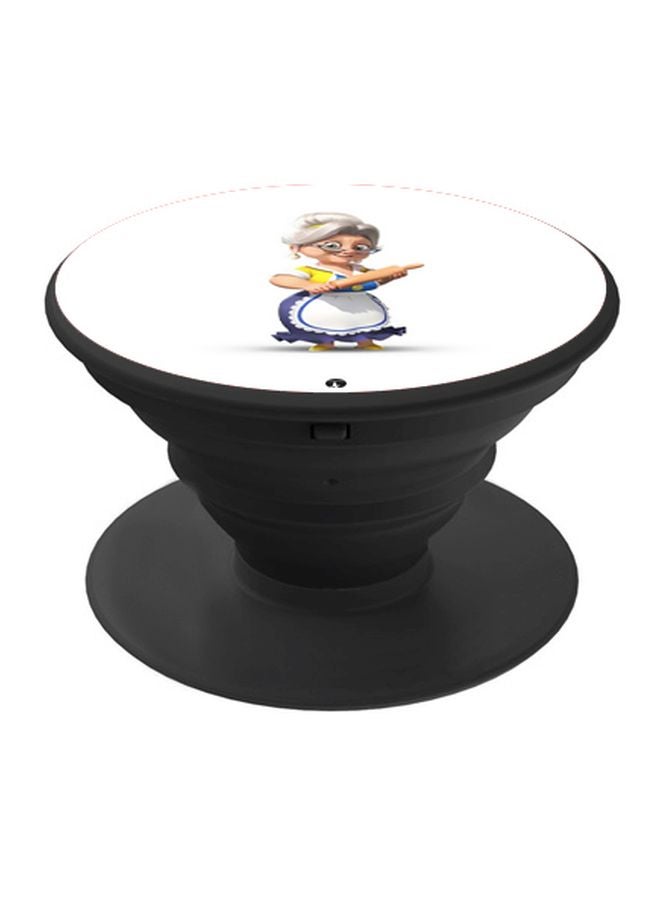 BP Granny Printed Pop Socket Phone Holder White/Blue/Black - Image 1