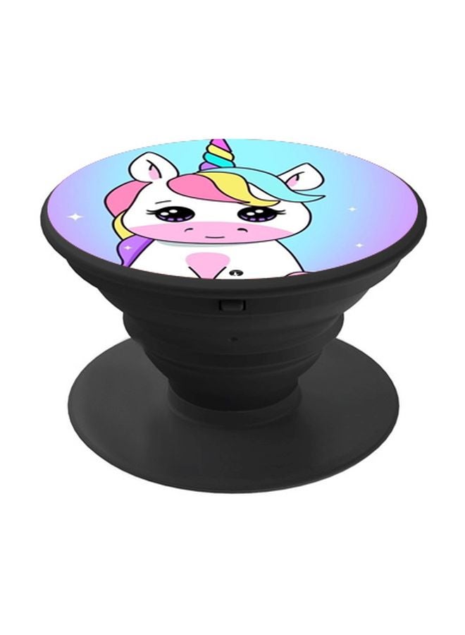 بي بي حامل هاتف بوب سوكيت بطبعة كرتونية على شكل يونيكورن الأسود/ الوردي/ الأزرق - Image 1