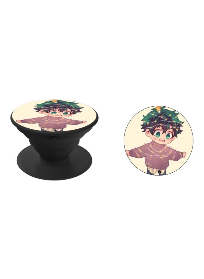 BP Cartoon Printed Pop Socket Phone Holder Beige/Pink/Green - Image 2