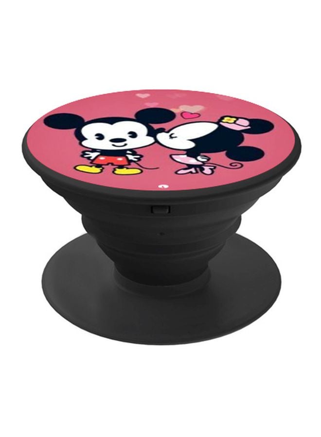 بي بي حامل هاتف بوب سوكيت بطبعة ميكي ماوس أسود/ وردي/ أبيض - Image 1