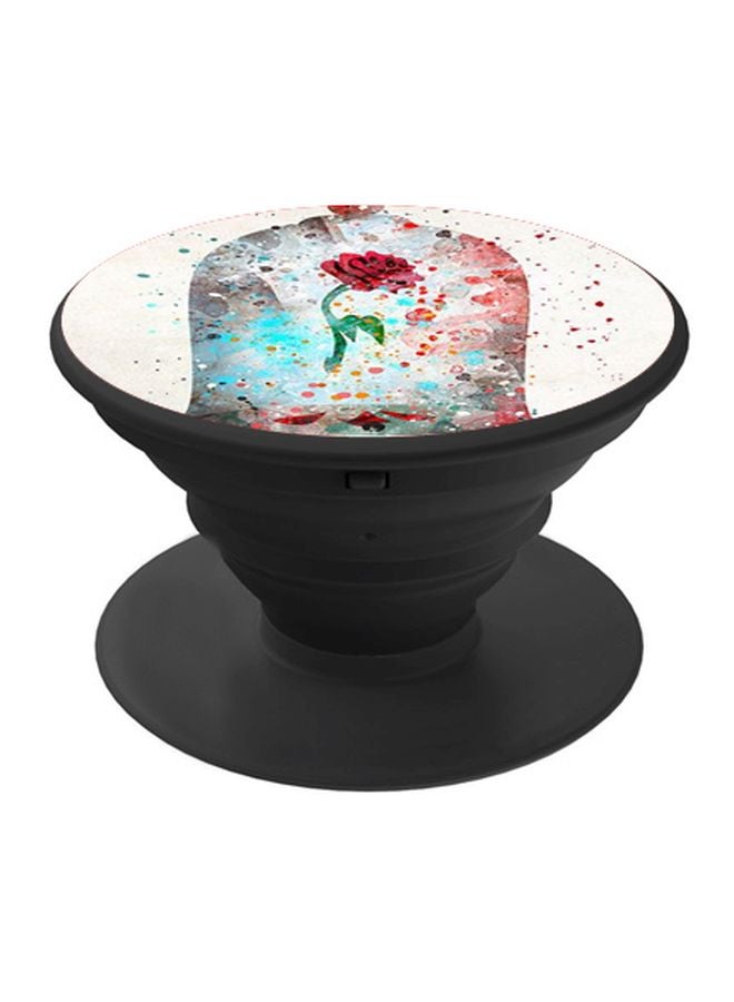 BP Rose Printed Pop Socket Phone Holder Red/Blue/Black - Image 1