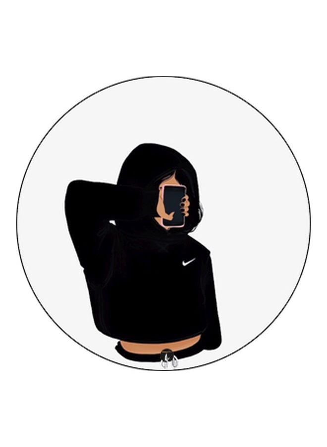 BP Girl Printed Pop Socket Phone Holder Black/White - Image 2