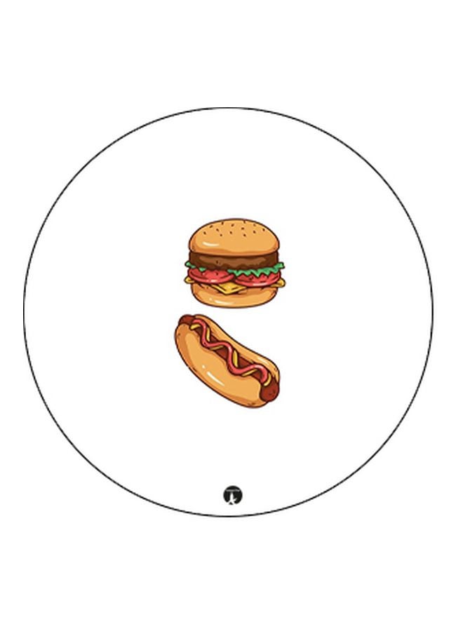 BP Food Printed Pop Socket Phone Holder White/Brown/Black - Image 2