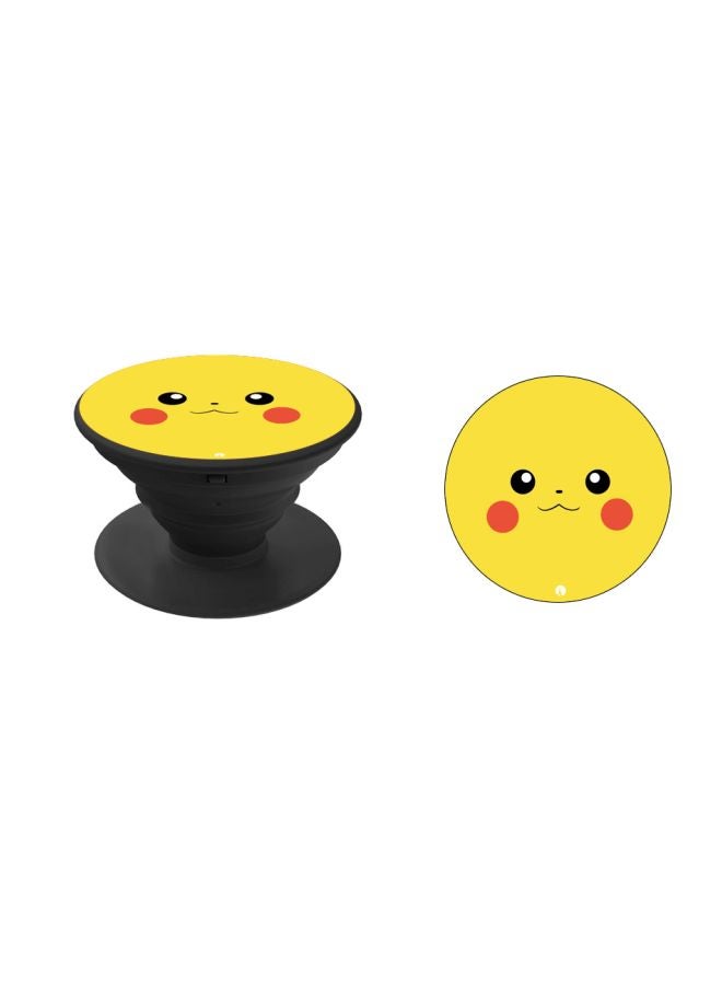 BP Pikachu Printed Pop Socket Phone Holder Yellow/Red/Black - Image 2