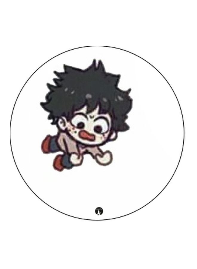 بي بي حامل هاتف على شكل مقبض أصابع منبثق بطبعة رسومات كرتونية أبيض/رمادي/بني - Image 2