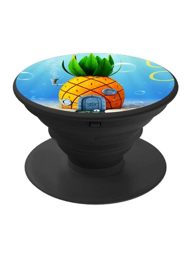 بي بي حامل هاتف على شكل مقبض أصابع منبثق بطبعة رسومات كرتونية أزرق/برتقالي/أخضر - Image 1