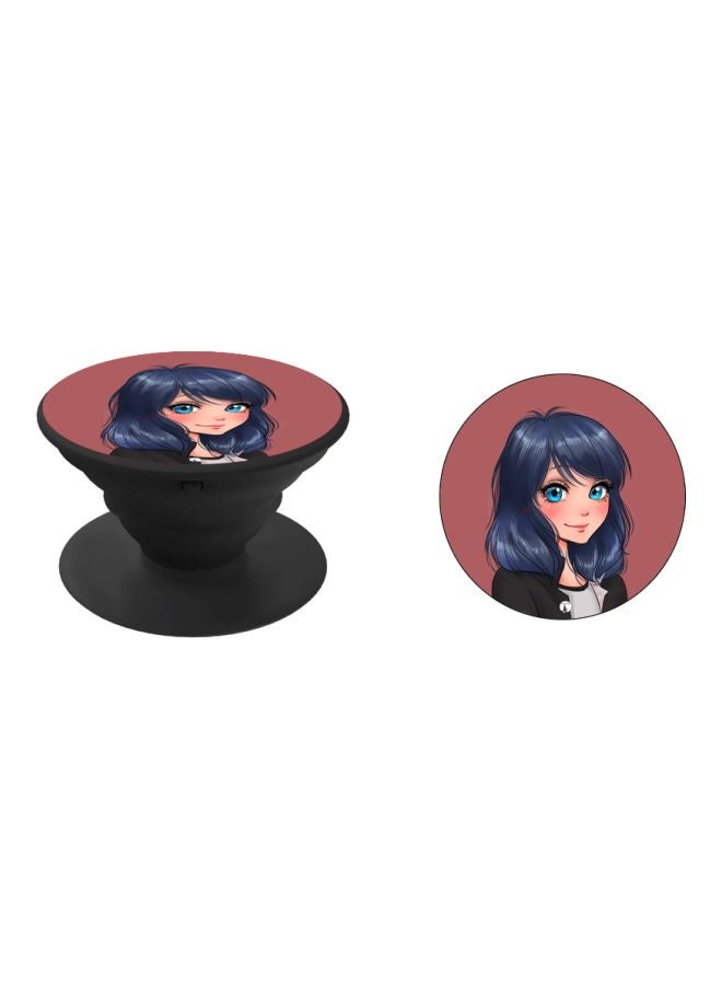 BP Girl Printed Pop Socket Phone Holder Pink/Blue/Black - Image 2
