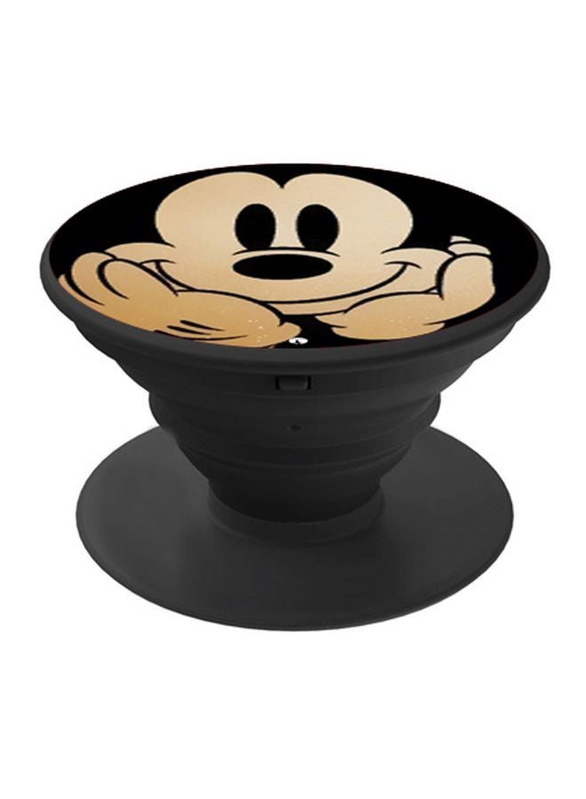 BP Mickey Mouse Printed Pop Socket Phone Holder Beige/Black - Image 1