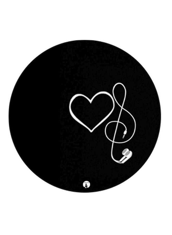 BP Heart Printed Pop Socket Phone Holder Black/White - Image 2