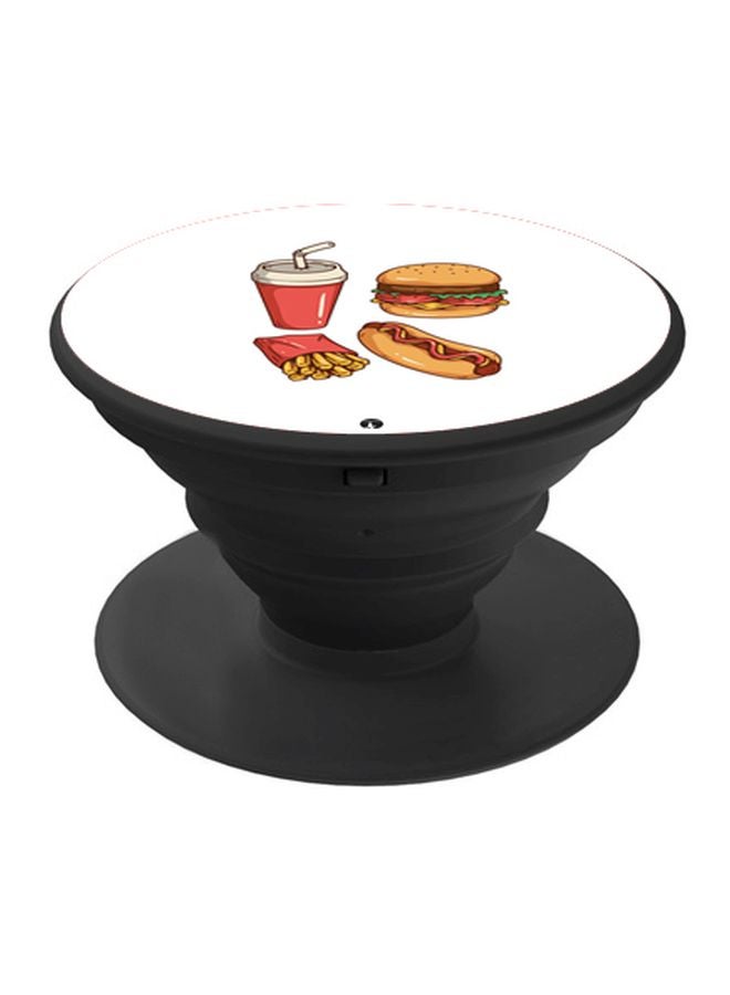 BP Food Printed Pop Socket Phone Holder White/Red/Black - Image 1