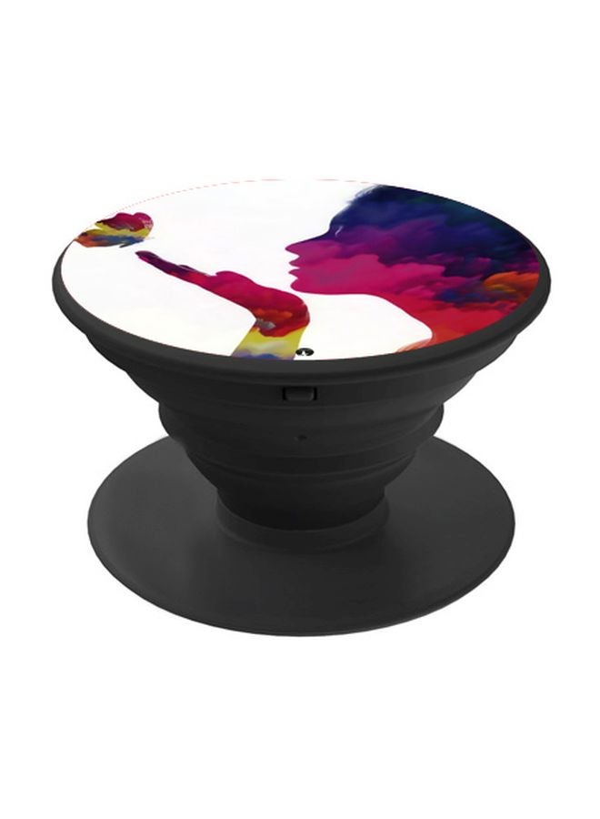 بي بي حامل هاتف بوب سوكيت بطبعة رسم أنمي أسود/ وردي/ أبيض - Image 1