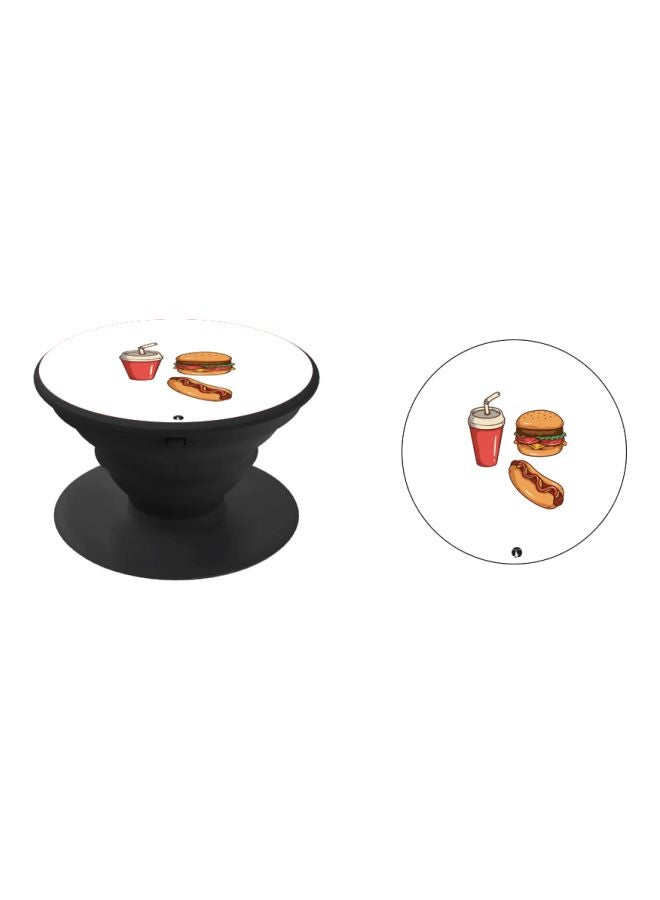 BP Food Printed Pop Socket Phone Holder White/Red/Black - Image 2
