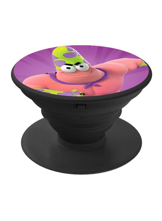 BP Patrick Star Cartoon Printed Pop Socket Phone Holder Pink/Purple/Black - Image 1