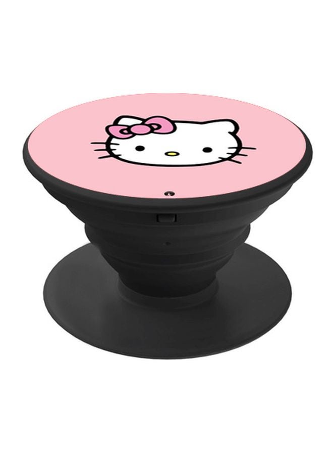 BP Cartoon Printed Pop Socket Phone Holder Pink/White/Black - Image 1