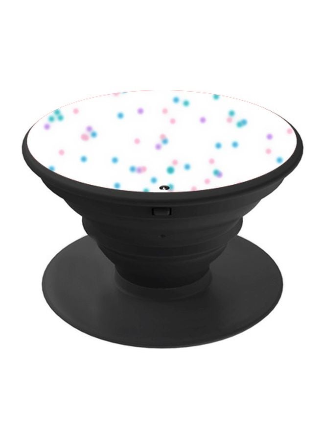 BP - Polka Dot Printed Pop Socket Phone Holder White/Blue/Pink - Image 1