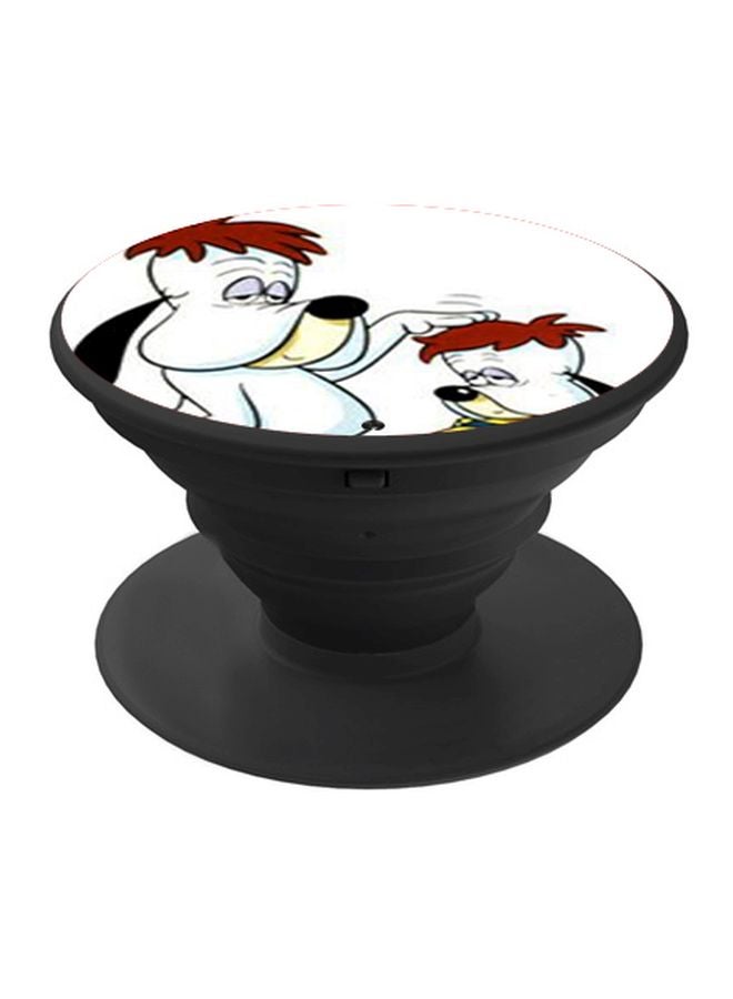 BP Droopy Printed Pop Socket Phone Holder White/Brown/Black - Image 1