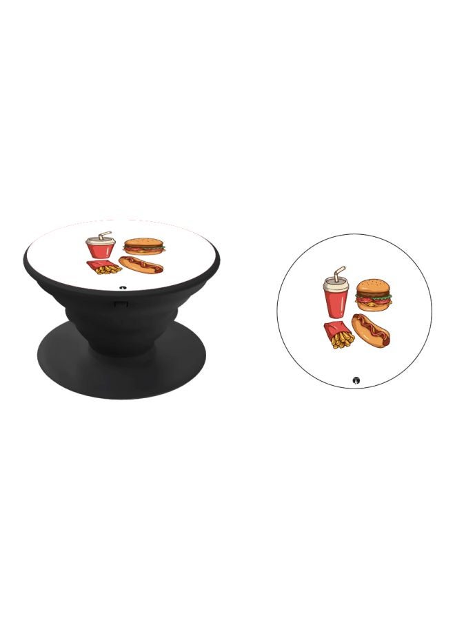 BP Food Printed Pop Socket Phone Holder White/Red/Black - Image 2