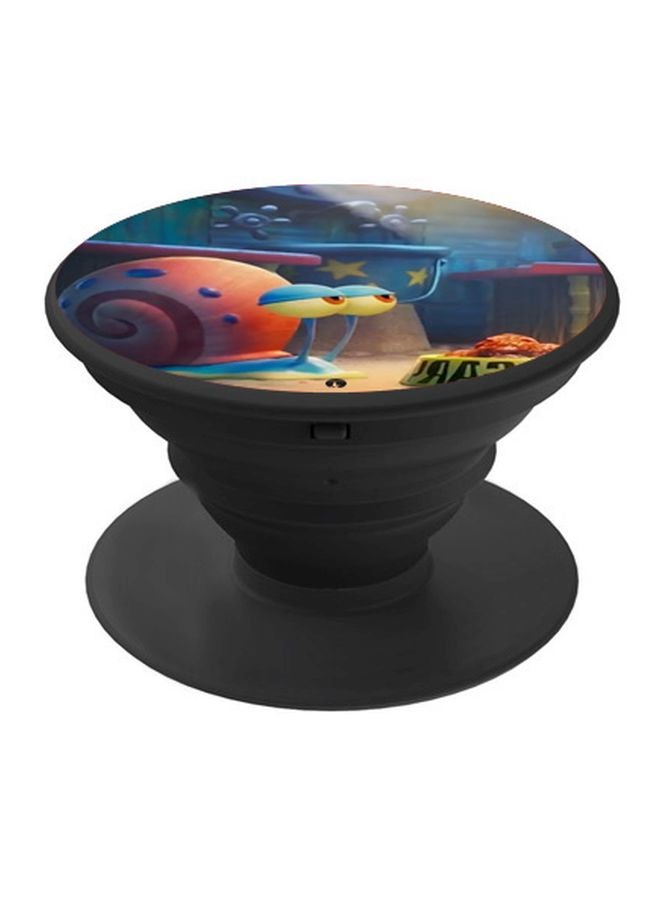 BP Cartoon Snail Printed Pop Socket Phone Holder Blue/Orange/Black - Image 1