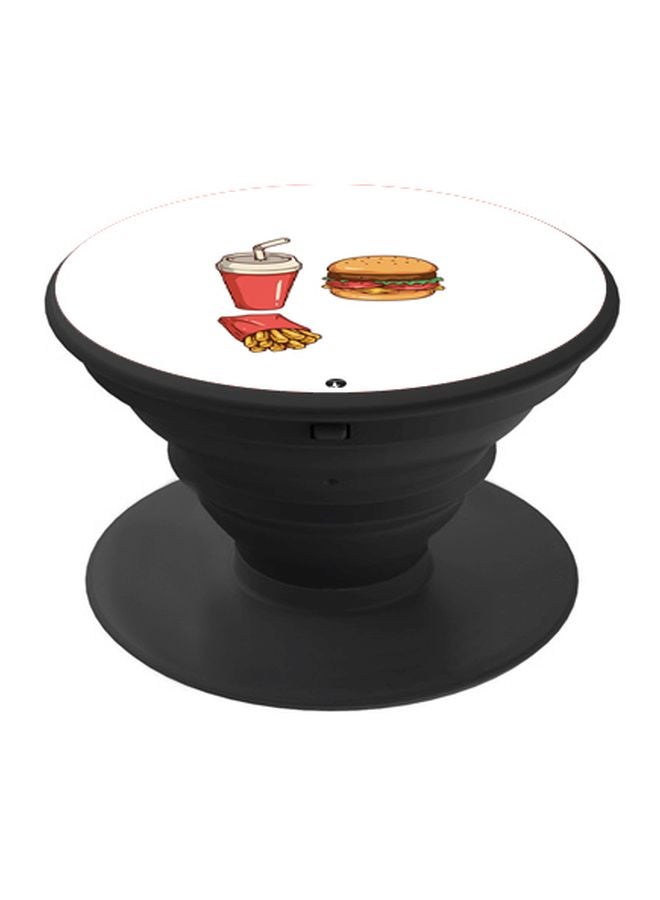 BP Food Printed Pop Socket Phone Holder White/Red/Black - Image 1