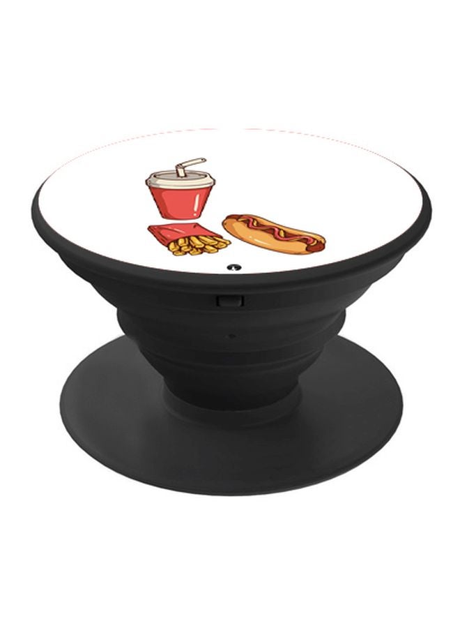 BP Cartoon Printed Pop Socket Phone Holder White/Red/Black - Image 1