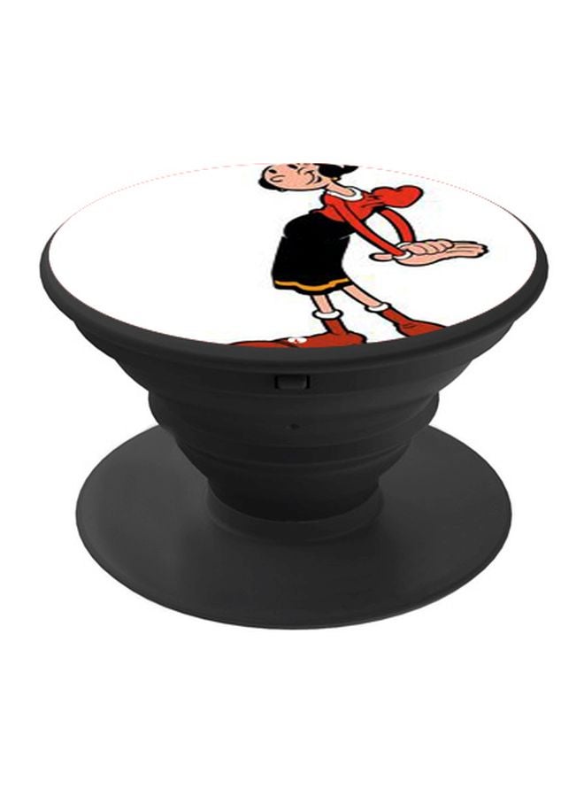BP Olive Oyl Cartoon Printed Pop Socket Phone Holder White/Red/Black - Image 1