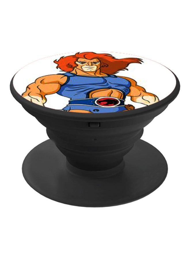 BP Cartoon Printed Pop Socket Phone Holder Beige/Blue/Black - Image 1