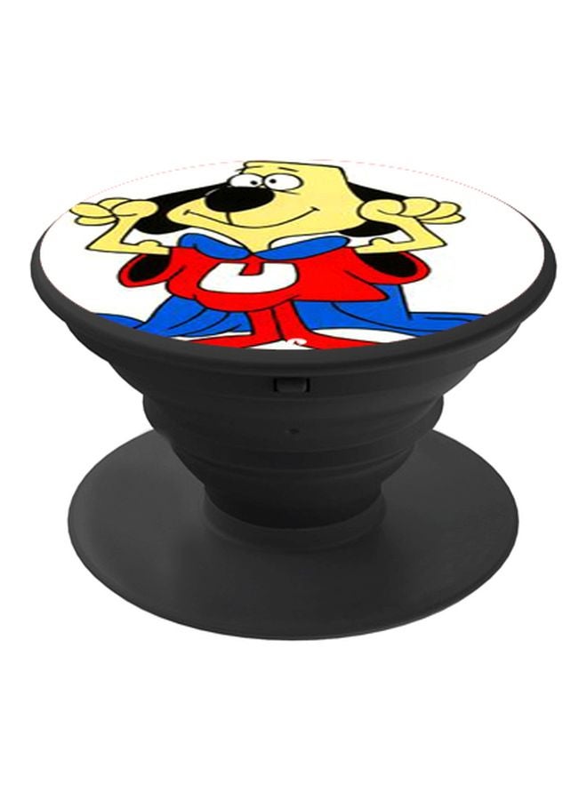 بي بي حامل هاتف على شكل مقبض أصابع منبثق بطبعة رسومات كرتونية أبيض/أصفر/أسود - Image 1