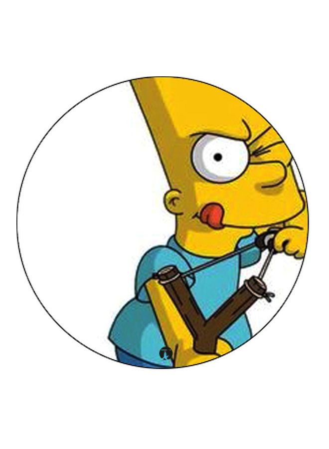 BP The Simpsons Printed Pop Socket Phone Holder White/Yellow/Black - Image 2