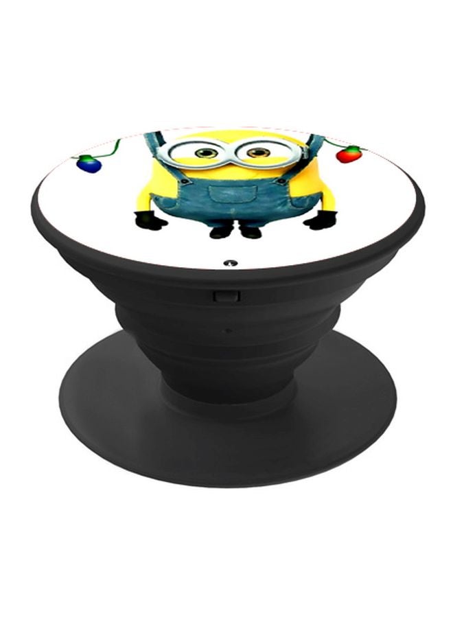 BP Printed Pop Socket Phone Holder White/Blue/Yellow - Image 1