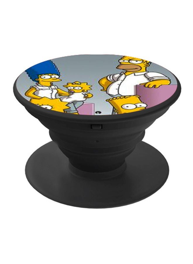 BP The Simpsons Printed Pop Socket Phone Holder Grey/Yellow/Black - Image 1