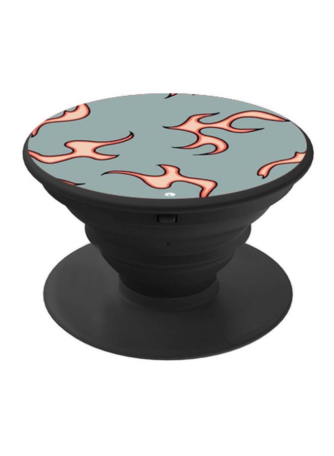 BP Abstract Printed Pop Socket Phone Holder Grey/Orange/Black  - Image 1