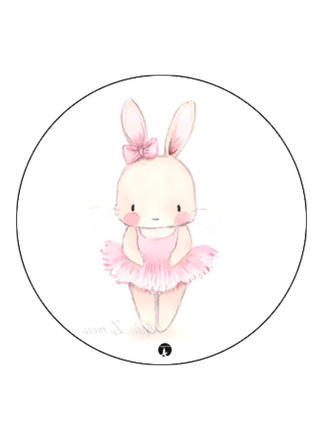 بي بي حامل هاتف بوب سوكيت مطبوع بتصميم أرنب أبيض/وردي/بيج - Image 2