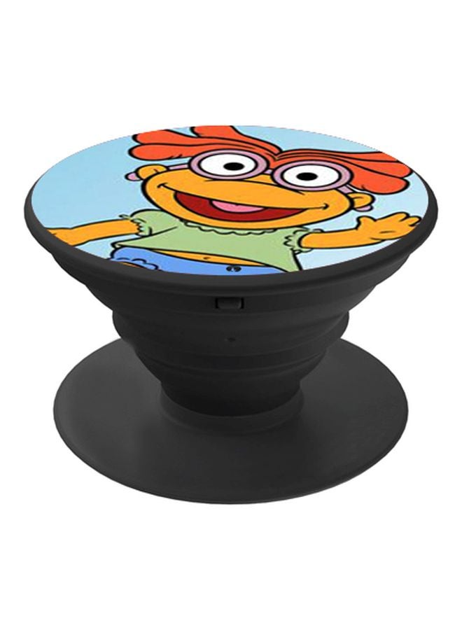 BP Cartoon Printed Pop Socket Phone Holder Yellow/Blue/Black - Image 1