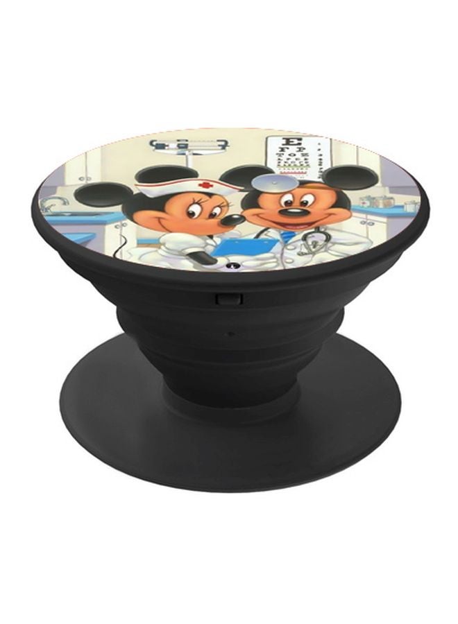 BP Mickey And Minnie Mouse Printed Pop Socket Phone Holder Beige/White/Black - Image 1