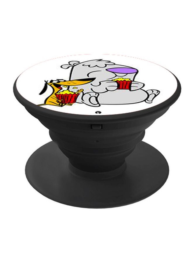 BP Cartoon Printed Pop Socket Phone Holder Grey/Yellow/Black - Image 1