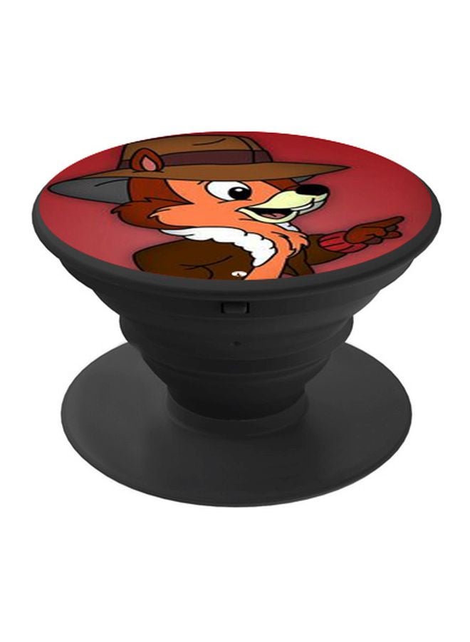 BP Cartoon Printed Pop Socket Phone Holder Red/Brown/Black - Image 1