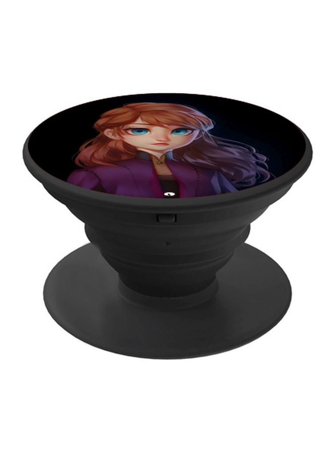 BP Anna Printed Pop Socket Phone Holder Black/Purple/Brown - Image 1