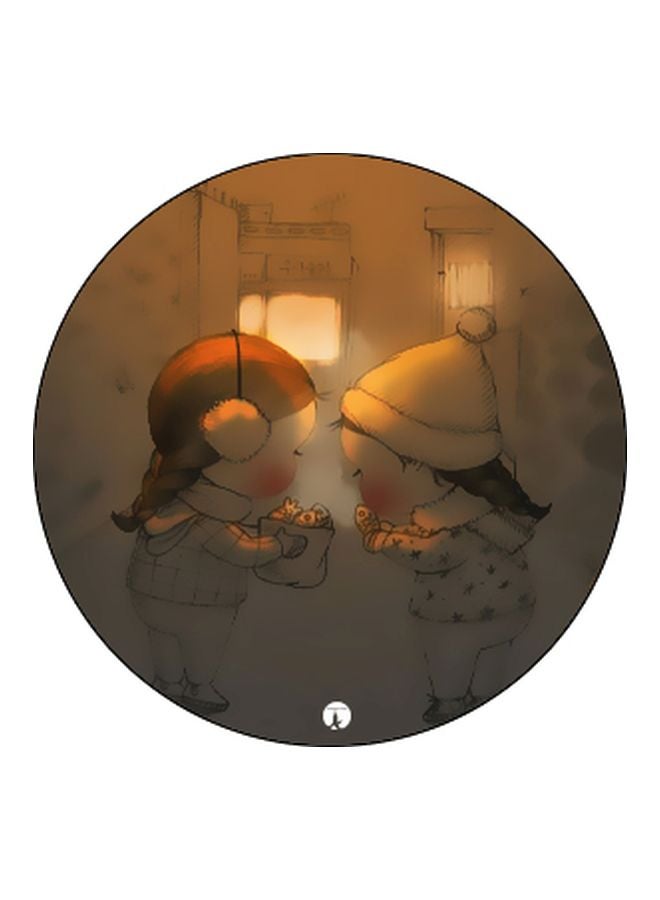 بي بي حامل هاتف على شكل مقبض أصابع منبثق بطبعة رسومات كرتونية بني/ رمادي/ أسود - Image 2